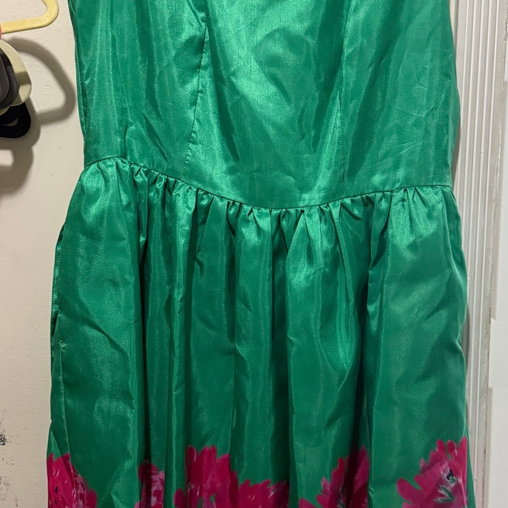 Green and Pink short dress